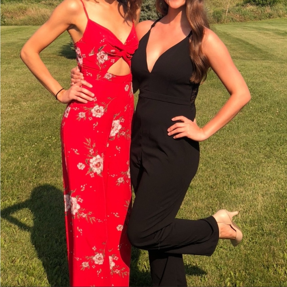 black Jumpsuit size medium lace back